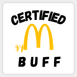 Certified Gym Buff Sarcastic Excercise Jokes Pun Sticker